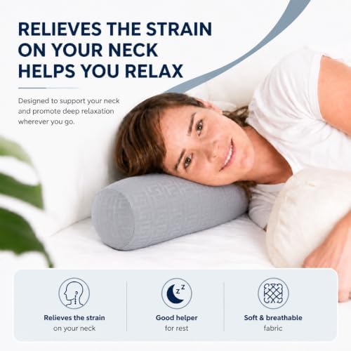 Neck Roll Pillow, Cervical Neck Pillow Bolster Pillow for Sleeping - Image 3