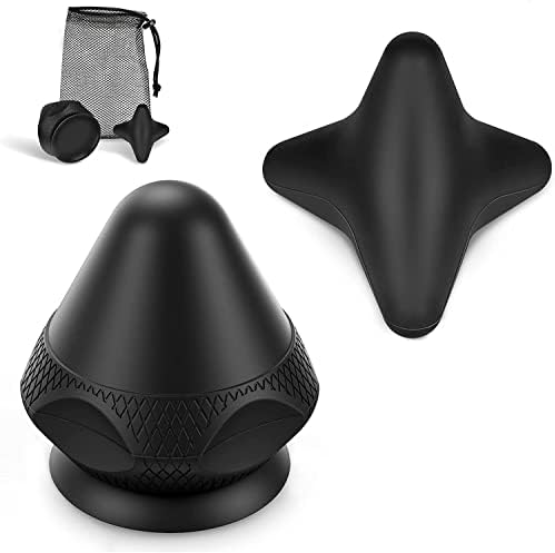 AOT Mountable Massage Ball with Suction Cup, Manual Back Massager Kit for Myofascial Release and Muscle Knot Remover Black by AOT