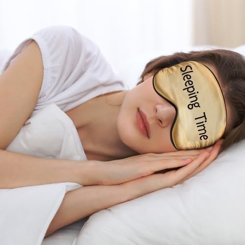 4 Pack Funny Eye Mask for Sleeping Blackout, Black, Blue, Pink, Gold - Image 5