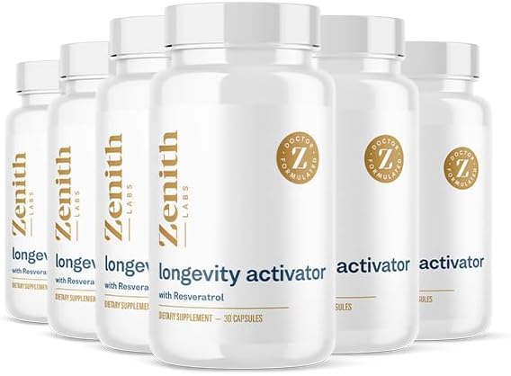 Longevity Activator Anti-Aging Supplement Dietary Supplement, Natural Antioxidants with Resveratrol - Supports Immune Function and Healthy Memory by ZenithLabs