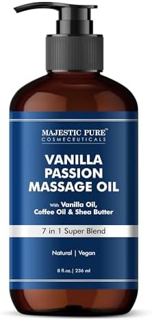 Majestic Pure Vanilla Passion Massage Oil, Warm Scented, 8 Fl Oz by BeautyandPersonalCare