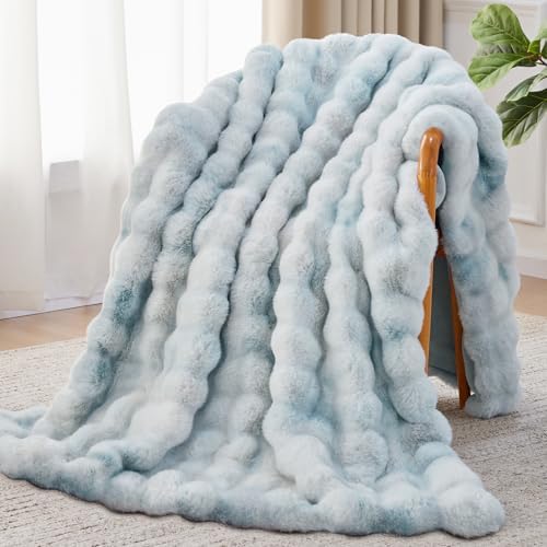 Anysay Faux Fur Throw Blanket, 1000GSM Fluffy Soft Bubble Blanket 50''*60'' by Unknown