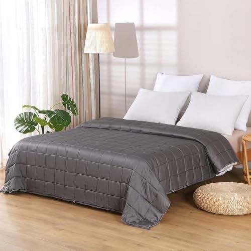 ZonLi Cooling Weighted Blanket for Hot Sleepers, Queen 60"x80" 20lbs, Grey - Image 2