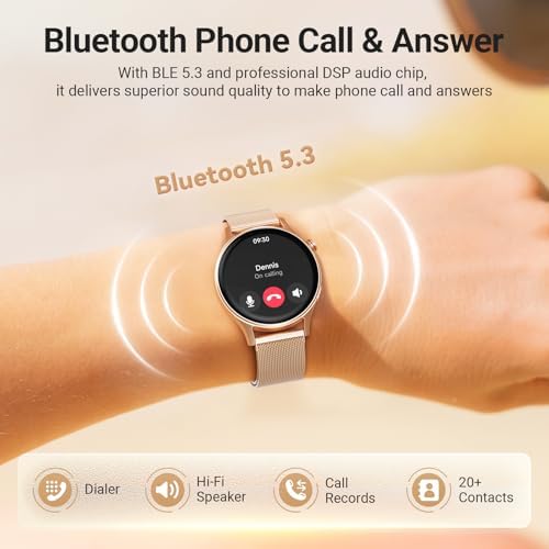 Smart Watch for Women, Compatible with Android Phones iPhone (Bronze) - Image 3