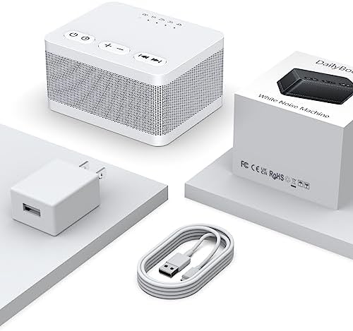 DailyBody Sound Machine White Noise Machine with 30 Soothing Sounds 32 Levels Volume 5 Timers and Memory Function Effectively Blocks Noise Ideal Sleep Machine for Baby Kids Adults… (White) - Image 7