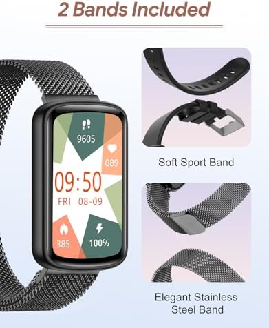 Fitness Tracker, Fitness Watches for Women Men with Heart Rate Monitor Blood Oxygen Sleep Tracker Pedometer, 1.47" Smart Watch Step Calorie Counter for Android iOS IP68 Waterproof - Image 7
