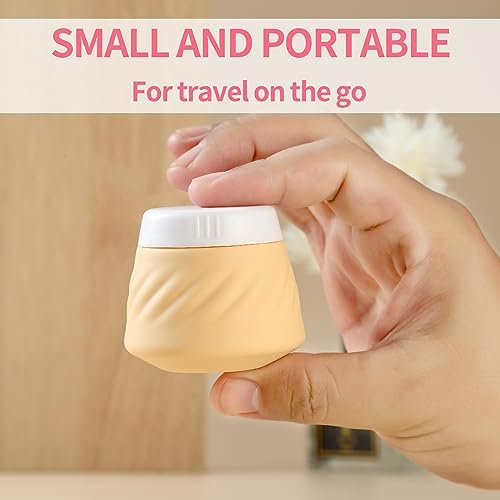 Gemice Silicone Cream Jars TSA Approved Travel Size Containers with Clear Bag, Leak-proof Travel Accessories with Lid for Cosmetic Face Body Hand Cream (4 Pack) - Image 2