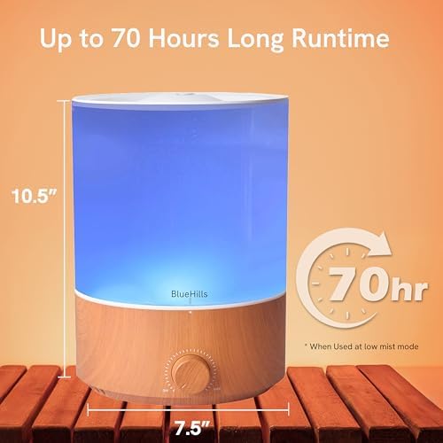BlueHills Premium 4000 ML XL Essential Oil Diffuser Humidifier Wood Grain - Image 4