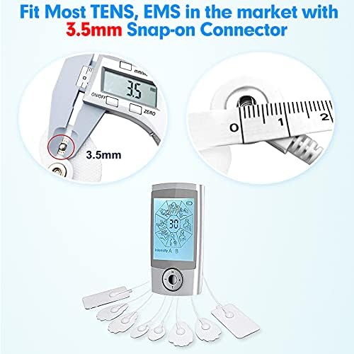 10-Pack Large TENS Electrode Pads - 3.5mm Snap Connectors - High Conductivity, Reusable Electrodes Pads for TENS Massager and Muscle Stimulation - Image 4