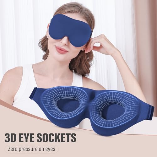 YIVIEW Sleep Mask for Side Sleeper, Light Blocking Zero Pressure Blindfold - Image 4