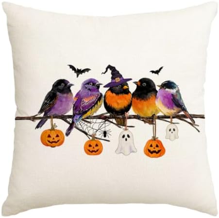 RABUSOFA Halloween Pillow Covers 18x18 Inch Halloween Decorations for Home by RABUSOFA