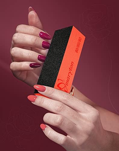 Maryton Nail Buffer Sanding Blocks, 80/80 Grit for Acrylic Nails, 10PCS - Image 6
