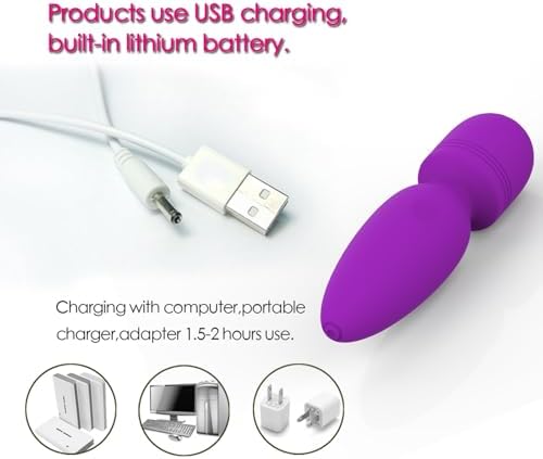 Mini Wand Massager Small Hand-held Massager,Quiet,Portable Personal Massager Silicone Massager Cordless for Neck Shoulder Back Body Massage - Image 4