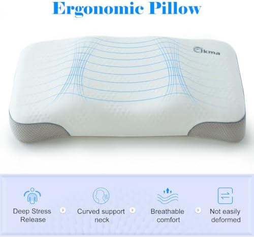 JKma Bio-Based Cervical Neck Pillow, Soft Support, Deep Pressure Relief - Image 5