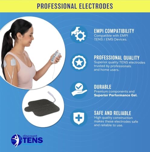 TENS Unit Electrode Pads - 40 PCS Self Adhesive Electrodes Replacement Pad with Standard 3.5mm Snap-on Connectors, Compatible with Muscle Stimulator Machine of Most Brand - Image 6