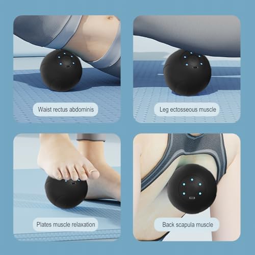 Vibrating Massage Ball with 5-Speed Mode for Muscle Recovery, Myofascial Release - Deep Tissue Massage Ball for Trigger Point Massage - Mobility Ball Back & Hip Flexor Release Tool - Image 4