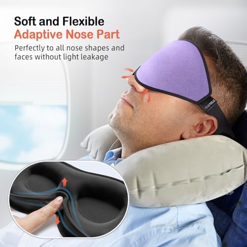 LitBear Sleep Mask for Side Sleeper Women Men, Eye Mask for Sleeping - Image 3