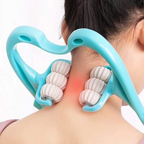 HaSeftni Trigger Point Roller Massager Tool with 6 Balls for Pain Relief deep Tissue Handheld Suitable for Legs Waist Neck and Shoulder Massage Relaxer (Blue) by LalitarforHealthHappiness
