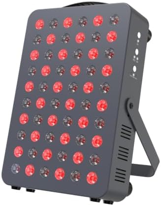 Hooga HG300 Red Light Therapy Panel, 660nm Red & 850nm Near-Infrared Light, 60 LEDs, Built-in Timer, Adjustable Stand for Home Wellness by Hooga