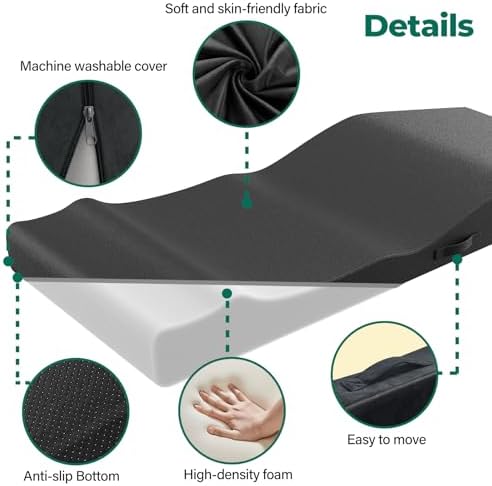 ENITYA 71"×27.5" Ergonomic Curvy Lash Bed Topper with Removable Cover - Image 5