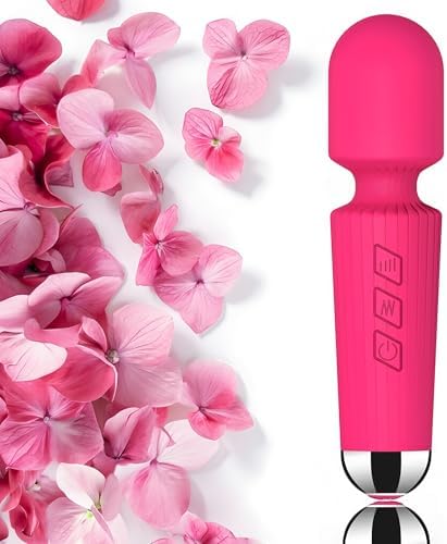 Portable Quiet Vibrating Mini Massager for Women & Men, Personal Handheld Electric Massager for Back Neck Shoulder Muscle Pain Relief & Relaxation, 20 Modes 8 Speeds (Red) by BitOffun%EF%BC%8DPersonalMassager