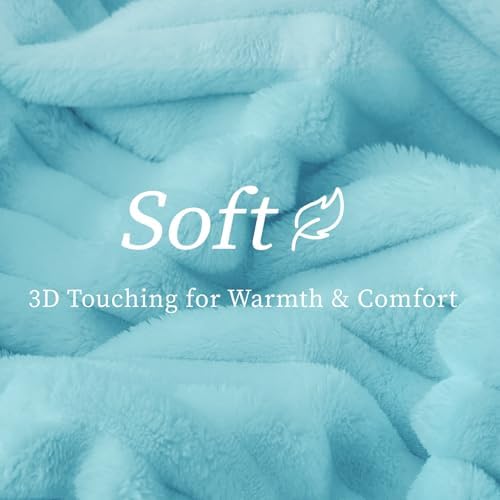 BEDELITE Ribbed Twin Blanket for Couch & Bed, Sky Blue, 60"x80" - Image 6