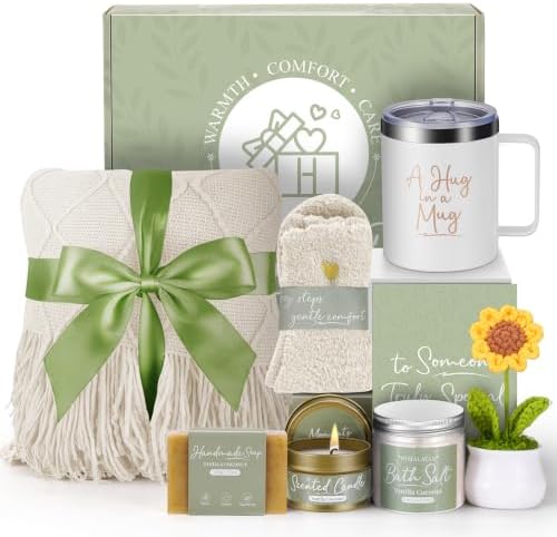 Get Well Gifts for Women After Surgery, Sending Sunshine Relaxing Gift Baskets for Mom Women Her Best Friend Wife Daughter Birthday Gifts Self Care Kit, Get Well Soon Spa Basket Care Package by Unknown