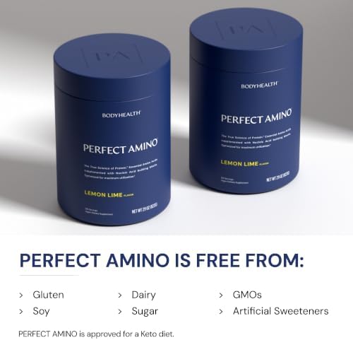 BodyHealth PerfectAmino - BCAA and EAA Powder for Pre and Post Workout - Amino Acid Energy Drink for Men and Women to Support Lean Muscle and Recovery - Lemon Lime - 120 Servings - Image 5