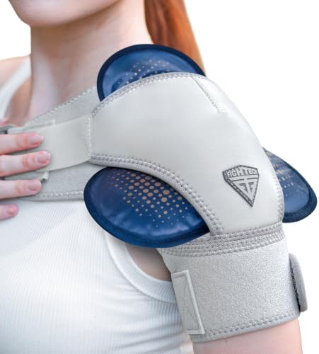 FIGHTECH Rotator Cuff Shoulder Brace for Women and Men - 2 Sizes - Shoulder Support - Pain Relief - Gray - Small (Chest 29-35" Bicep 9-12") - Image 6