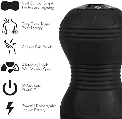 Rolling With It Vibrating Peanut Massage Ball, Deep Tissue, Black - Image 2