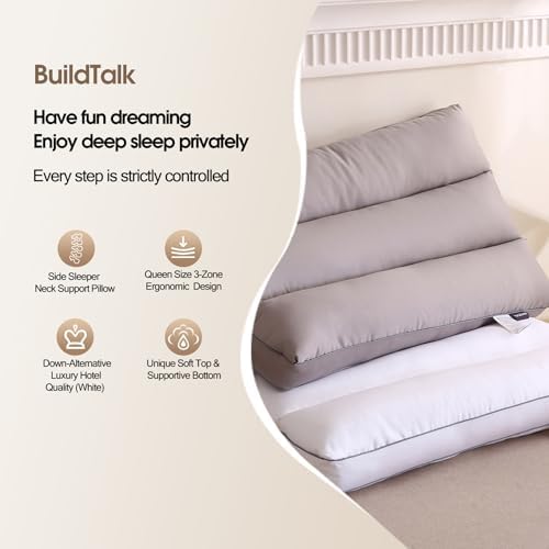 Side Sleeper Cervical Neck Support Pillow, Down Alternative Hotel Quality - Image 2