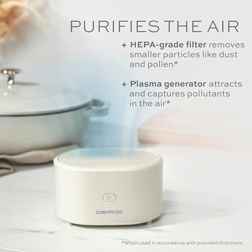Conair Portable Small Air Purifier, Rechargeable Corded/Cordless, HEPA Air Filter, Allergy Relief, Dust, Pollen, Odor Control, Bedroom, Dorm Room, Small Room - Image 2
