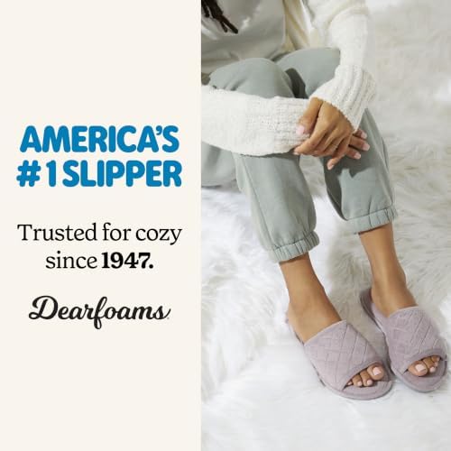 Dearfoams womens Slipper Memory Foam Summer House Shoe Beatrice Terry Slide - Image 4