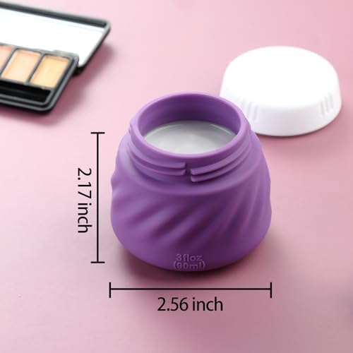 Gemice Silicone Cream Jars TSA Approved Travel Size Containers with Clear Bag, Leak-proof Travel Accessories with Lid for Cosmetic Face Body Hand Cream (4 Pack) - Image 6