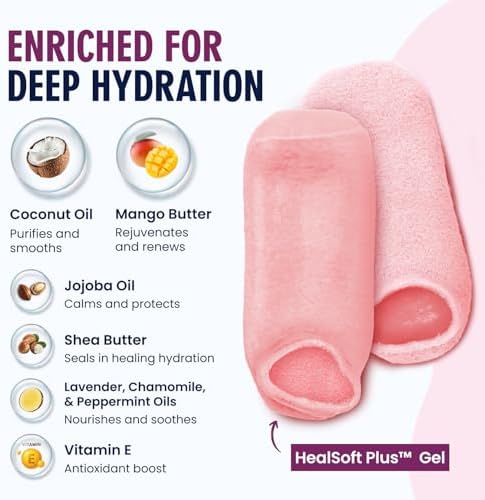 Dr. Frederick's Original Moisturizing Gel Socks, Plush Pink, 1 Pair - Image 3