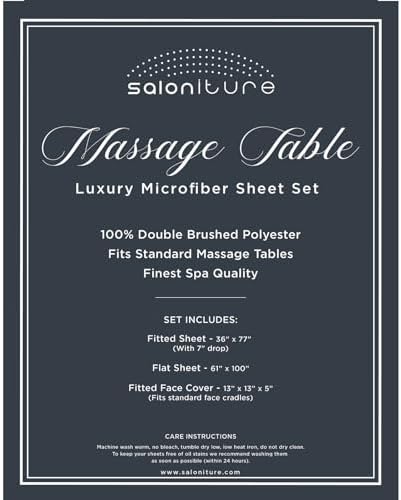 Saloniture 3-Piece Microfiber Massage Table Sheet Set - Premium Facial Bed Cover - Includes Flat and Fitted Sheets with Face Cradle Cover - Sand Brown - Image 3