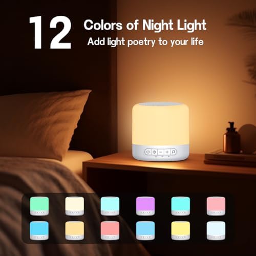 Easysleep Soundbar Speakers White Noise Sound Machine with 30 Sounds 12 Night Light 32 Volume 3 Timers Portable Sleep Machine for Office Travel Noise Canceling Lullaby & Rain Sound for Baby, Adults - Image 3