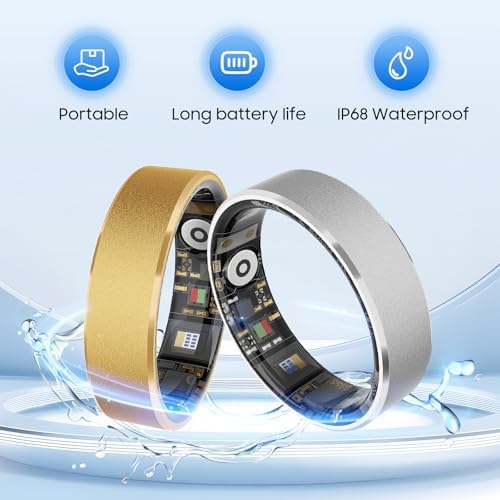 2026 Smart Ring New Health Tracker, IP68 Waterproof, iOS/Android Compatible, Sleep, Exercise & Health Monitoring, No Subscription, 5-Day Battery Life for Women & Men (Rose Gold, 7) - Image 4