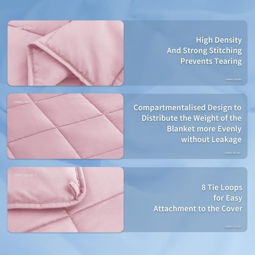 Topcee Weighted Blanket for Adults (10 lbs, 48" x 72") Twin Size Soft Cooling Heavy Blanket Sleeping, Apply to 90-110 lbs Body, Thick Breathable Blanket with Glass Bead, Easy Care - Image 5