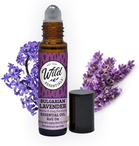 Wild Essentials Bulgarian Lavender Essential Oil Roll On, 10ml for Relaxation and Sleep Made With 100% Pure, Premium Grade Essential Oils and Organic Jojoba oil, Ready To Use, Moisturizer, All Natural by WildEssentials