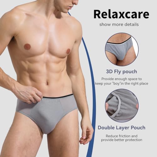 10 Packs Mens Disposable Underwear Briefs,100% Cotton Portable Brief Panties for Travel Spa Hospital Emergencies - Image 4