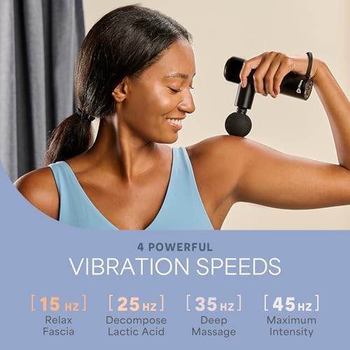 Lifepro Percussion Back Massager – Handheld Massage Gun Deep Tissue for Athletes – Back Massage Gun Muscle Recovery Tool for Men, Women – Quiet, Portable with Multiple Attachment Heads & Travel Case - Image 6