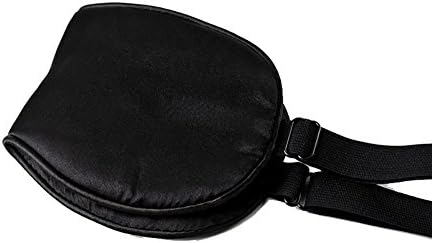 100% Mulberry Silk Sleep Mask Blackout, Cute Natural Sleeping Mask with Adjustable Elastic Strap, Satin Eye Cover for Men Women Adults (Black) - Image 3