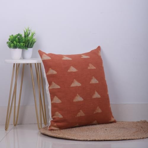 Trade Star Farmhouse Designer Cushion Cover 100% Cotton Pillow Cover for Home Decor Handloomed Pillow Case Throw Cushion Cover Decorative Indian Modern Luxury (Rust MAPPLE 18X18 INCHES) - Image 6