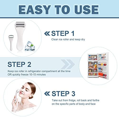 Ice Roller for Face and Eyes - 2PCS Facial Relief Eye Puffiness Massager - Image 7