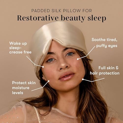 DROWSY Silk Sleep Mask - Face-Hugging, Padded Cocoon for Luxury Sleep in Total Darkness - 100% Pure Mulberry Silk (La Vie En Rouge) - Image 3