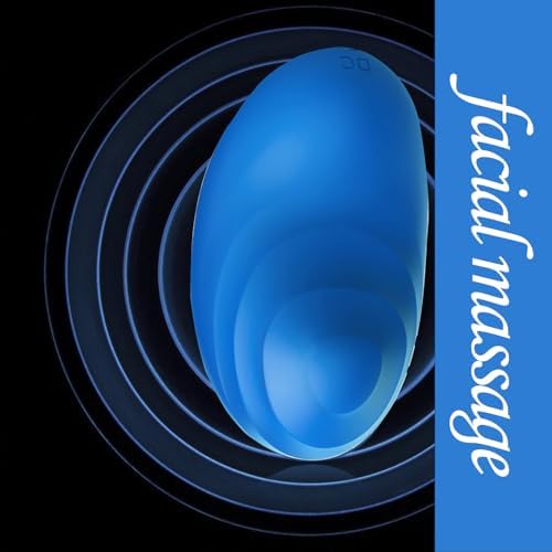 Personal Facial Massager, Neck Massager Face Back Massager Tool, Mini Electric Cordless Massager Multi-Function Modes Body Massager for Women Gift(Blue) - Image 3
