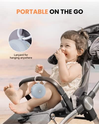 Dreamegg White Noise Machine - Portable Sound Machine for Baby Adult, Features Powerful Battery, 21 Soothing Sound, Noise Canceling for Office & Sleeping, Sound Therapy for Home, Travel(2Light Blue) - Image 5