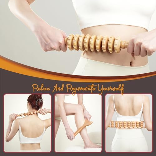 7-Piece Wooden Massage Tool Kit, Manual Body Massager Set for Home - Image 3
