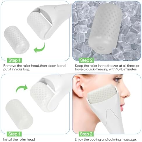 Fronnor Ice Roller for Face,Eyes,Facial Massager Tool,Soothing Skin Care Tool,Cooling Skincare Device for Puffiness,At-Home Spa Gift for Women(White) - Image 6
